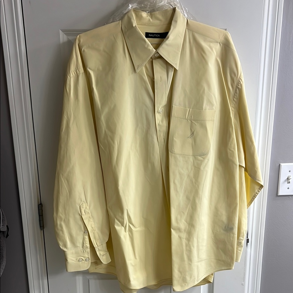 Nautica Men's Casual Button Down Shirt - Cream